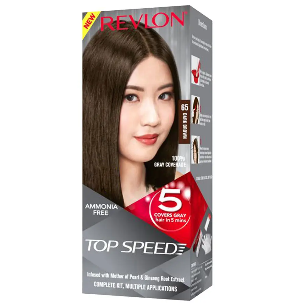 Revlon Top Speed Hair Color Small Pack Woman - Dark Brown 65