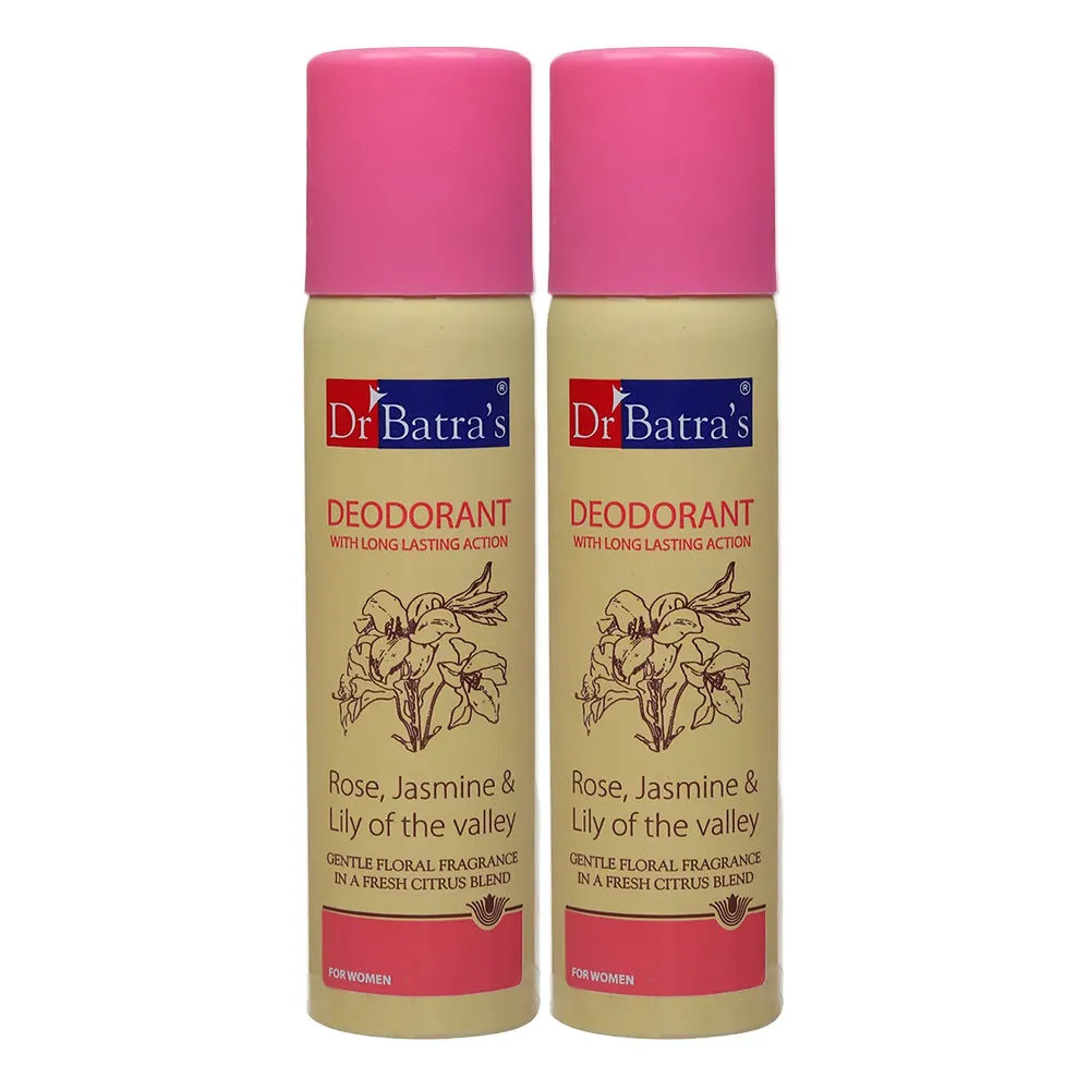 Dr.Batra's Deodarant With Long Lasting Action Rose, Jasmine & Lily Of The Valley