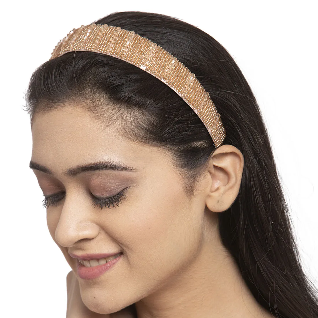 Ferosh Golden Beaded Hairband