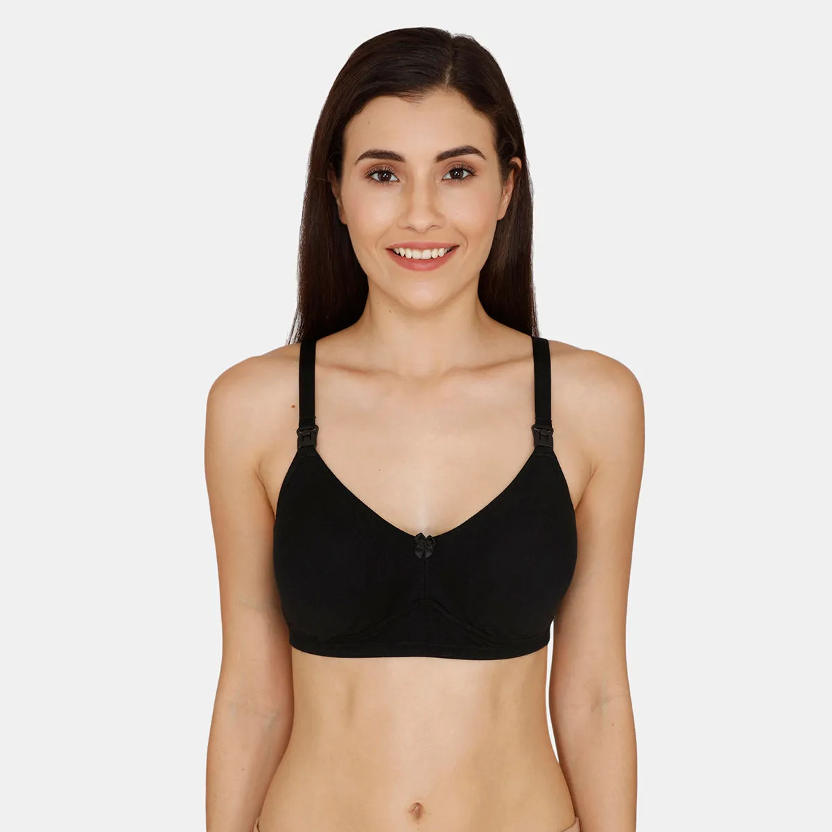 Nejo Feeding Bra Non Padded With Removable Pads - Black (36B)