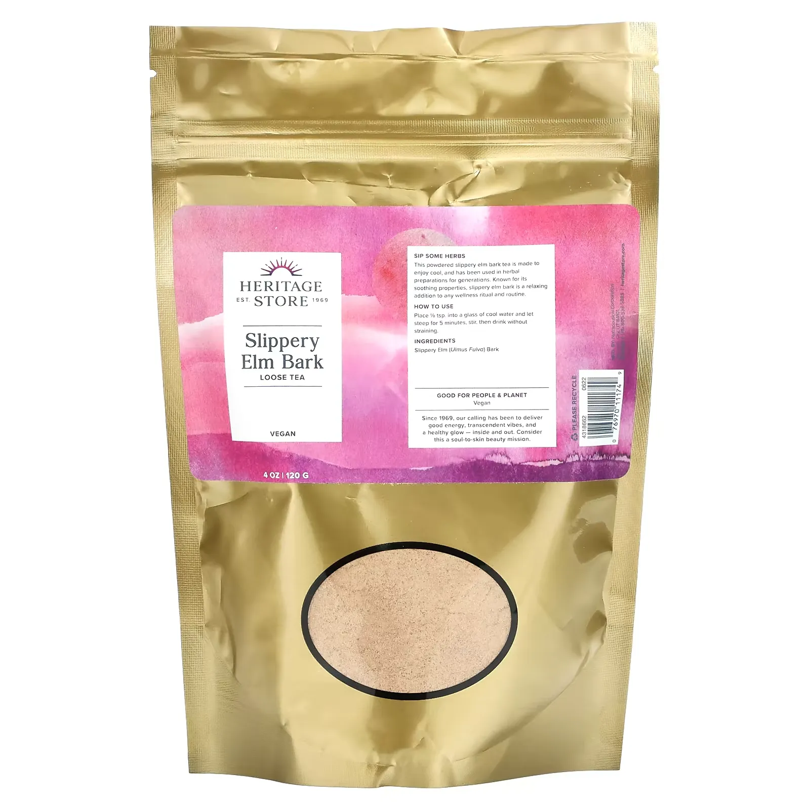 Loose Tea, Slippery Elm Bark, 4 oz (120 g)