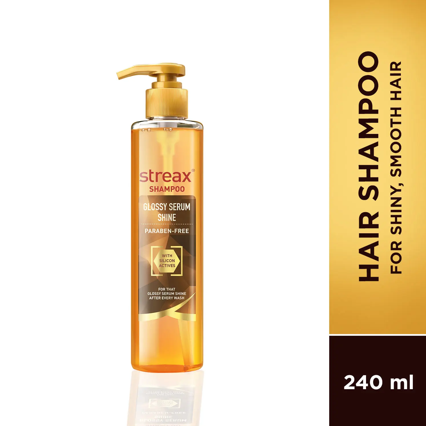 Streax Glossy Serum Shine Shampoo (240 ml)