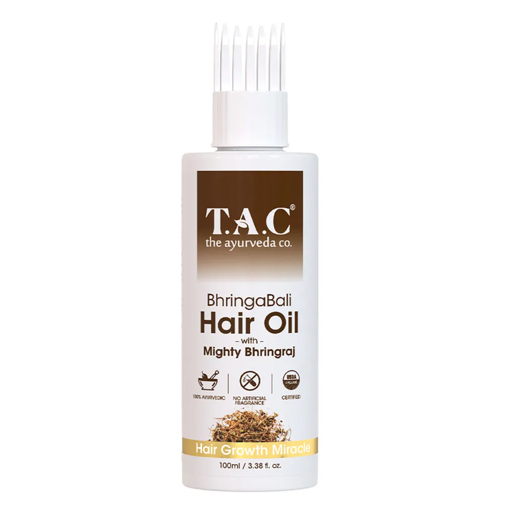 TAC - The Ayurveda Co. Bhringabali Hair Oil With Bhringraj & Amla for Hair Growth & Anit-Dandruff