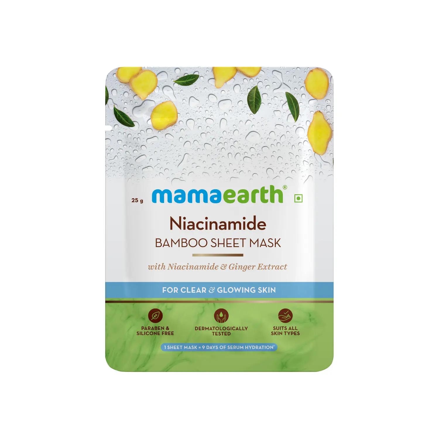 Mamaearth Niacinamide Bamboo Sheet Mask (25 g)