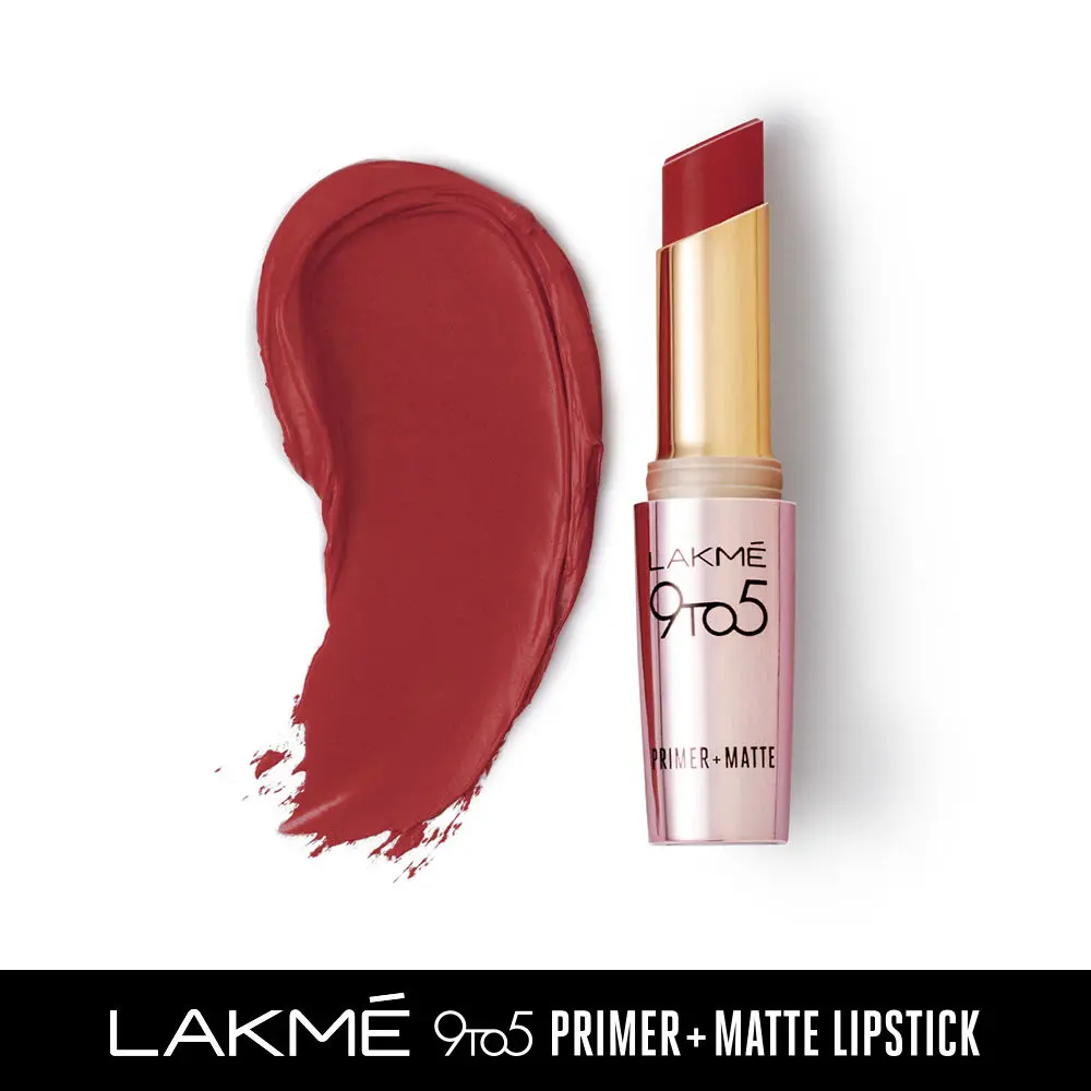 Lakme 9TO5 Primer + Matte Lipstick Cherry Chic 3.6 g