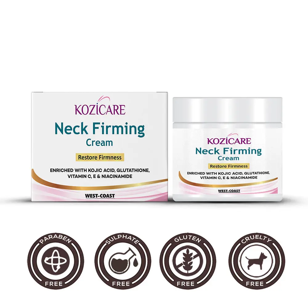 Kozicare Neck firming Cream with Glutathione, Vitamin C ,E, Niacinamide & Kojic Acid–50gm