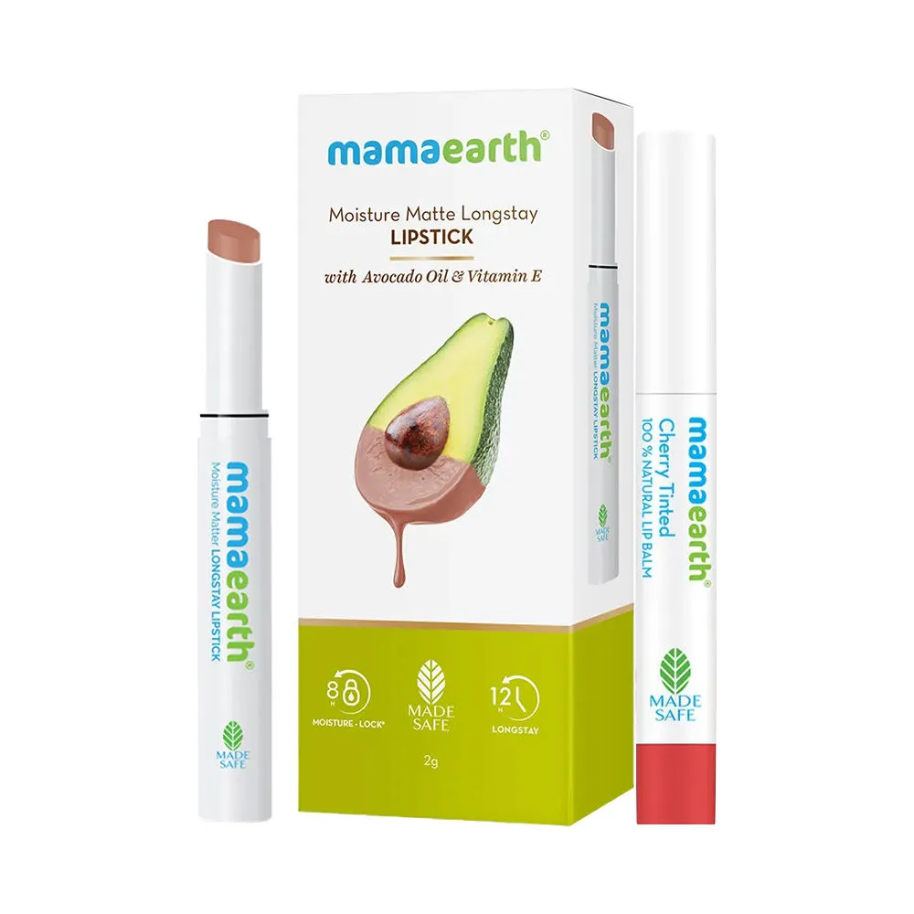 Mamaearth Lipstick + Lip Balm