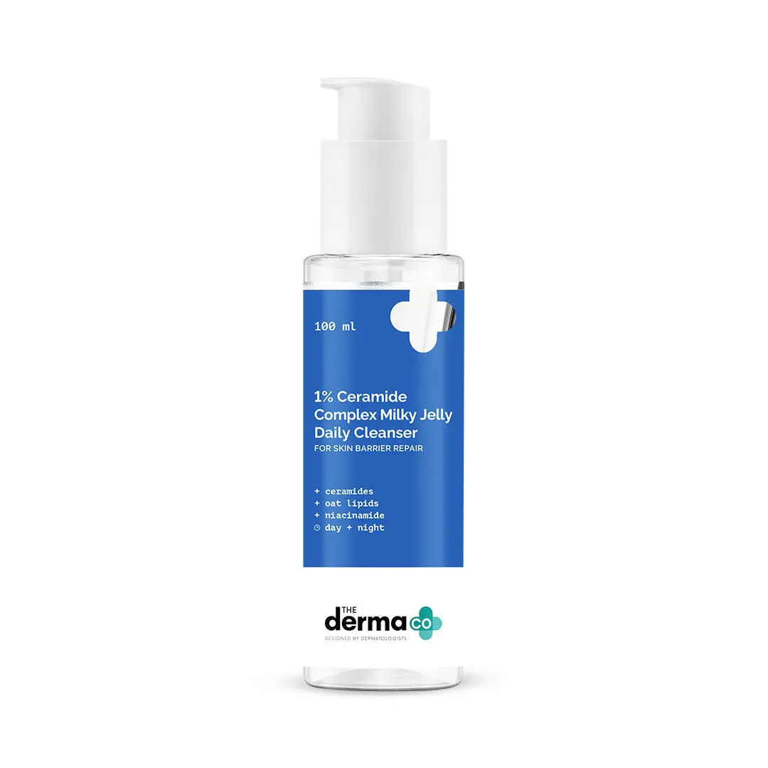 The Derma co.1% Ceramide Complex Milky Jelly Daily Cleanser with Ceramide & Oat Lipids for Skin Barrier Repair (100 ml)