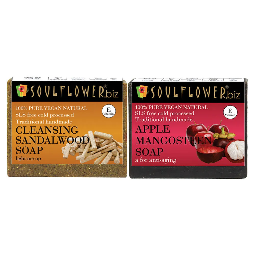 Soulflower Cleansing Sandalwood Apple Mangosteen Monthly Routine