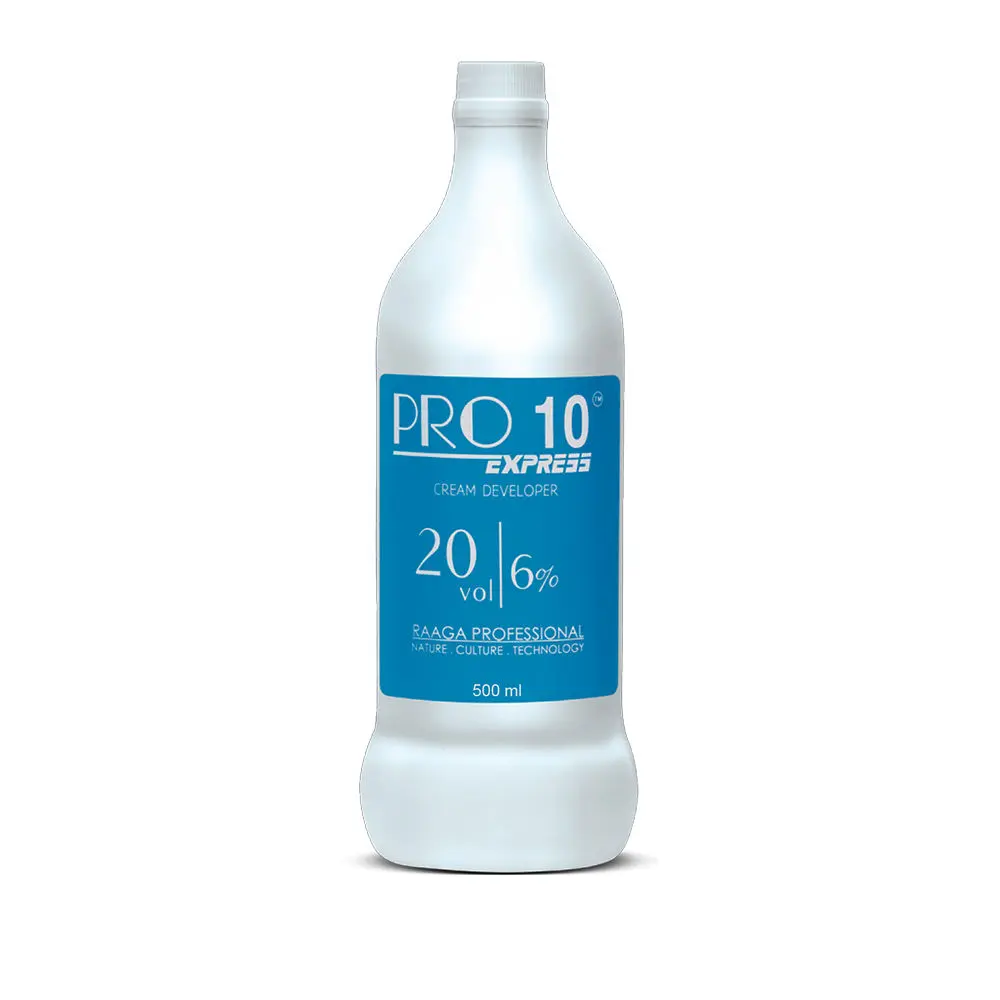 Raaga Professional Pro 10 Express 6% Cream Developer, 20 Vol, 500 ml