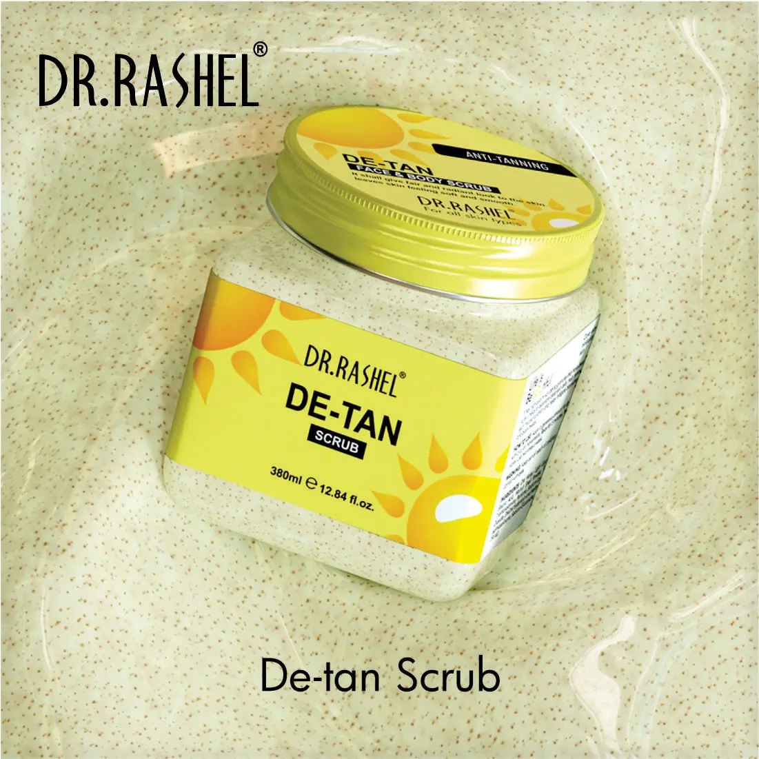Dr.Rashel Anti-Tanning De-Tan Face and Body Scrub For All Skin Types (380 ml)