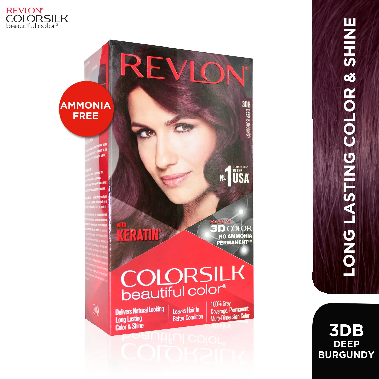 Revlon Colorsilk Hair Color with Keratin - Deep Burgundy 3DB