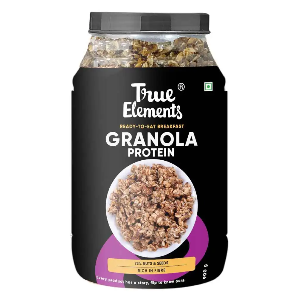 True Elements Ready-To-Eat Protein Granola,  Seeds & Nuts  900 g