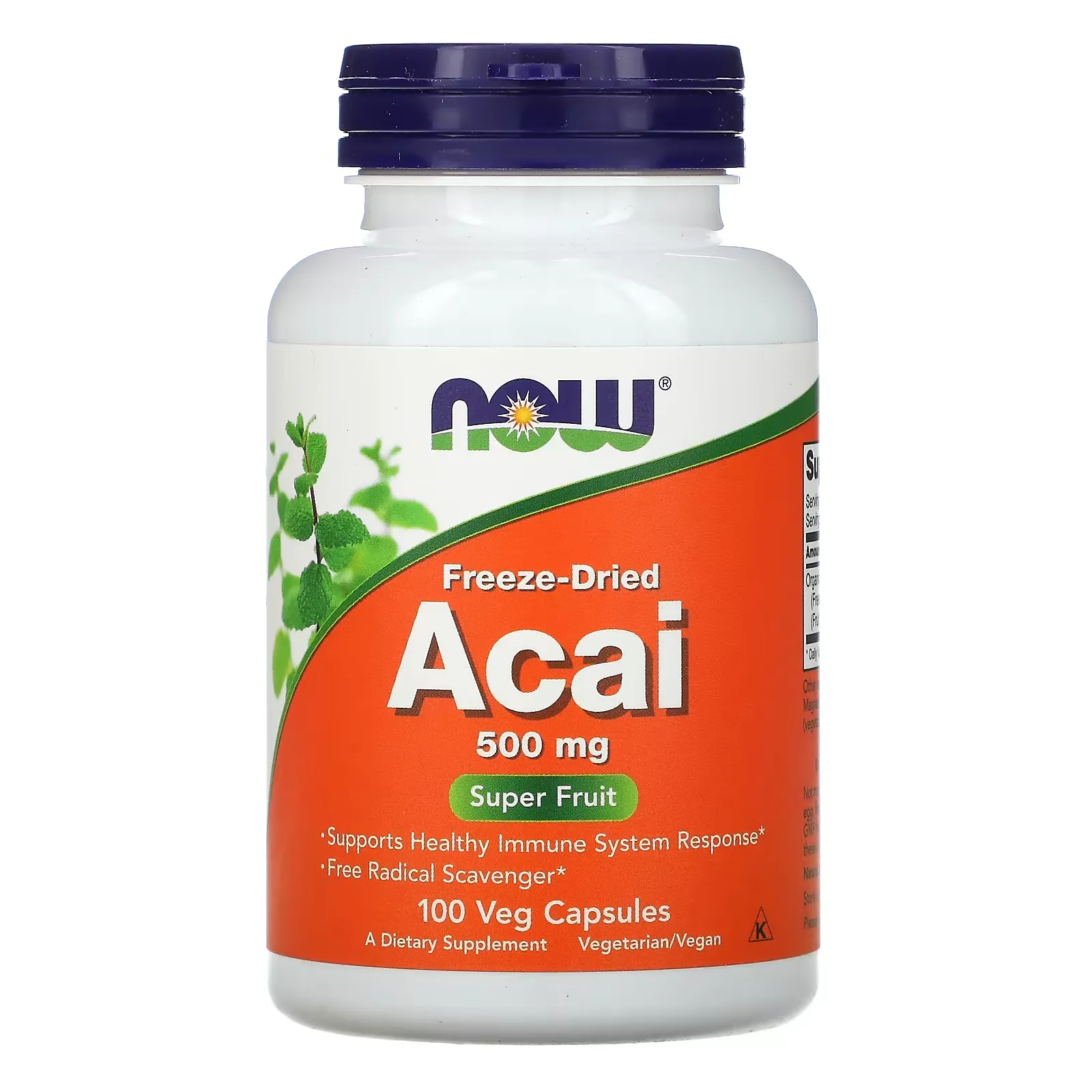 Freeze-Dried Acai, 500 mg, 100 Veg Capsules