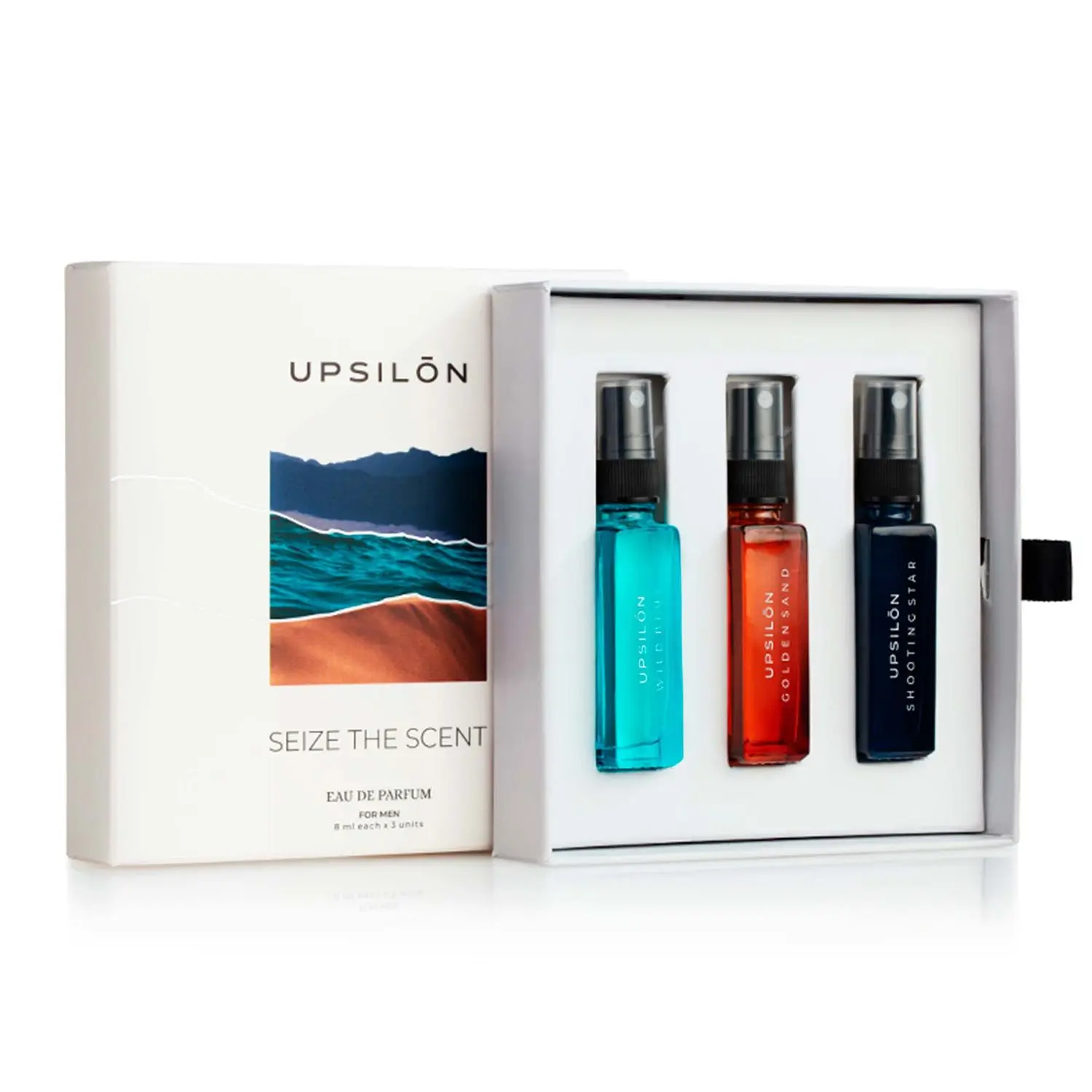 Upsilon Trial Pack Eau De Perfume For Men | 24 ml (8ml Each)