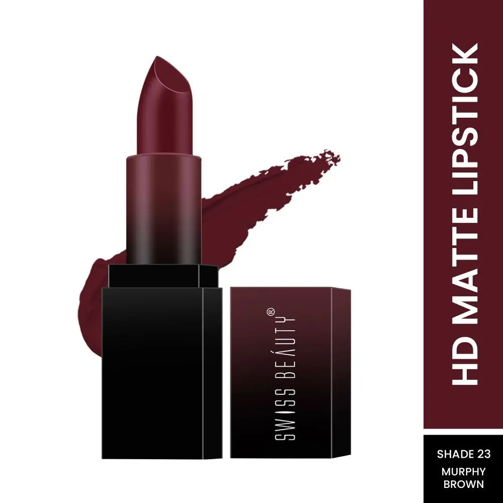 Swiss Beauty HD Matte Lipstick Murphy Brown 23 (3.5 g)