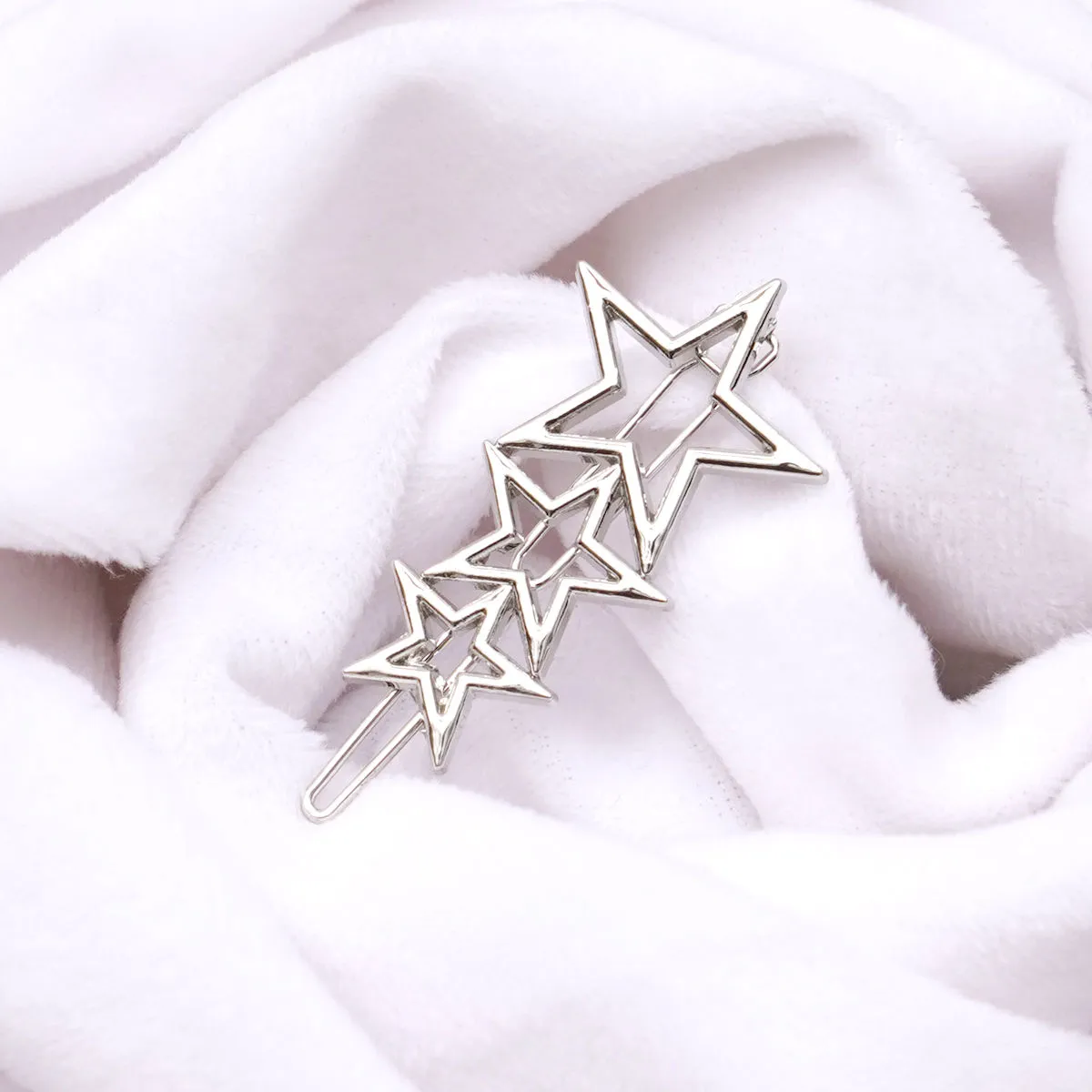 Ferosh Silver Multi Star Hairclip