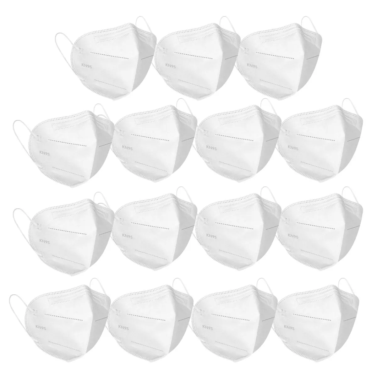 OOMPH Pack Of 15 Kn95/n95 Anti-pollution Reusable 5-layer Mask (white )