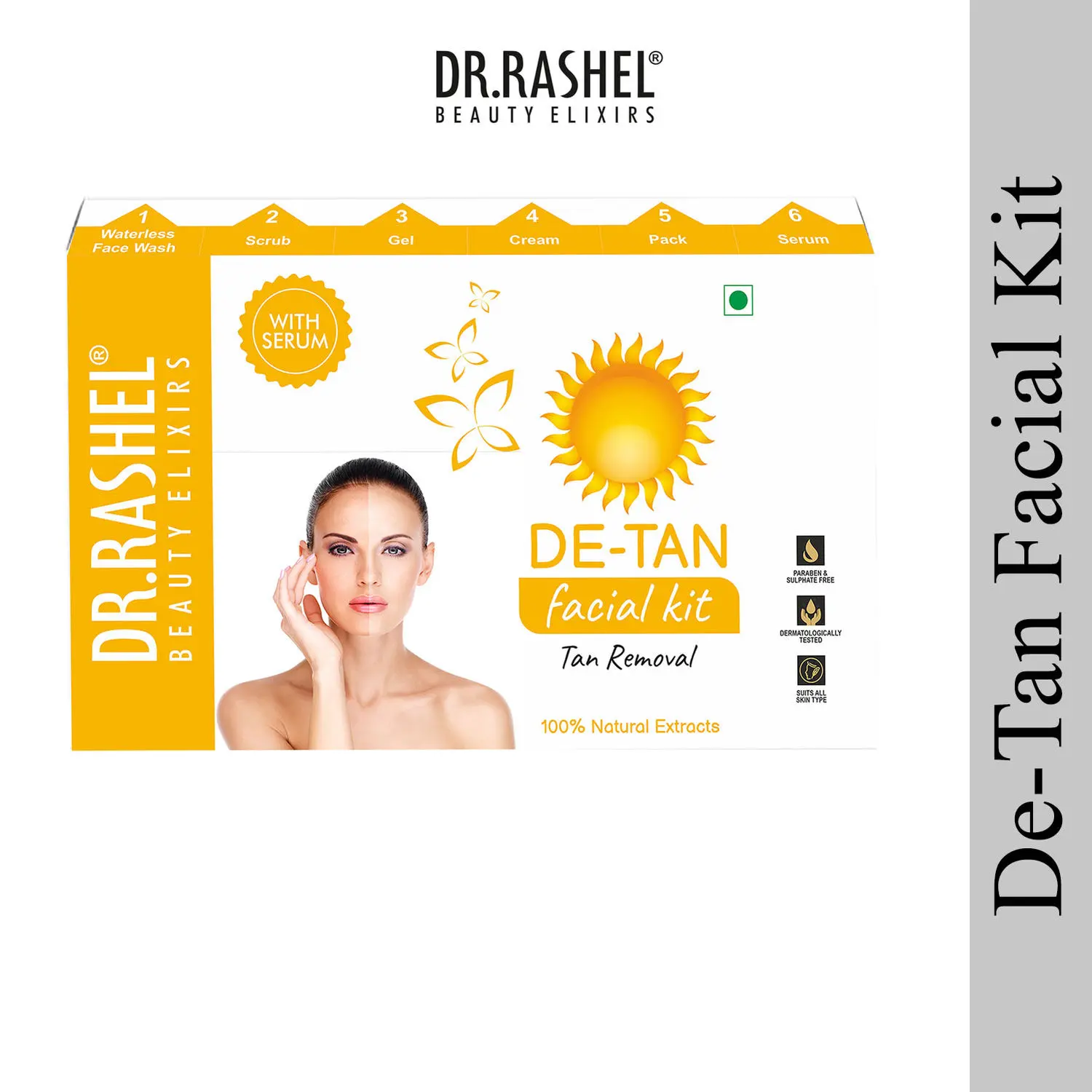 Dr.Rashel De-Tan Facial Kit For Tan Removal With Serum