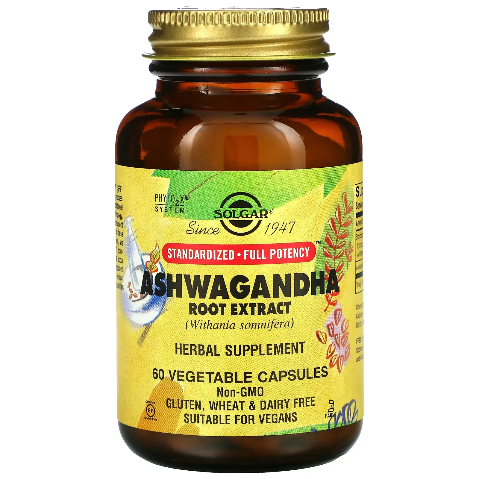 Ashwagandha Root Extract, 60 Vegetable Capsules