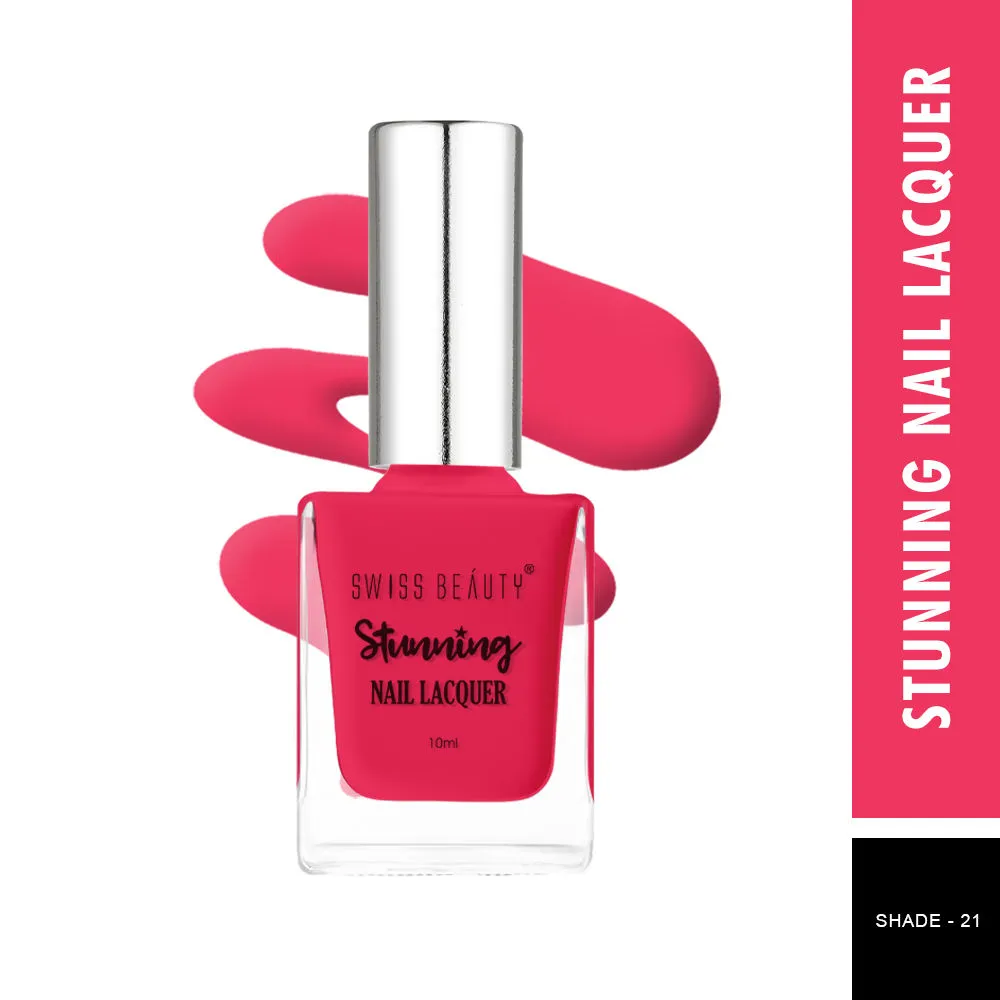 Swiss Beauty Stunning Nail Lacquer - 21 Flemingo Red