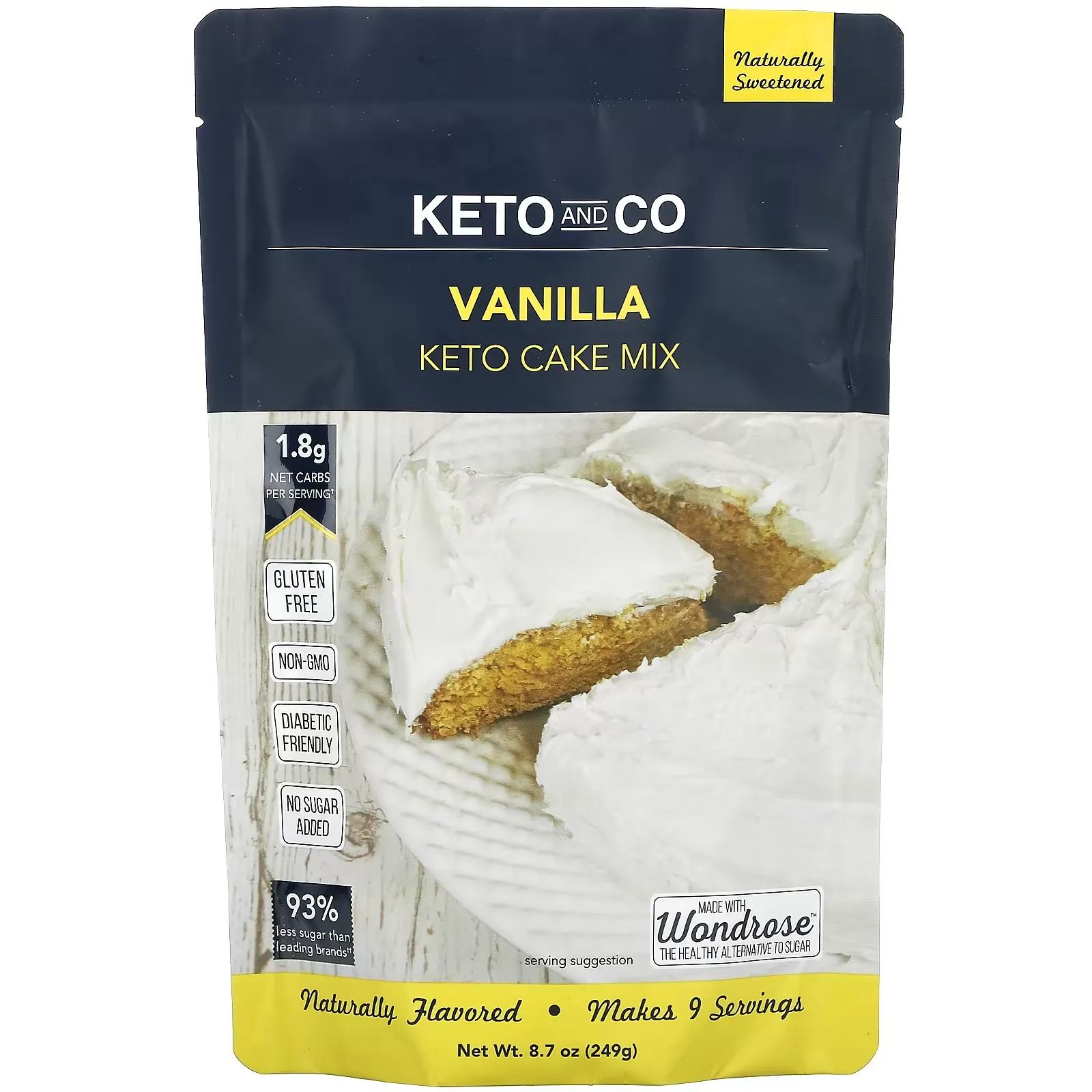 Keto Cake Mix, Vanilla, 8.7 oz (249 g)