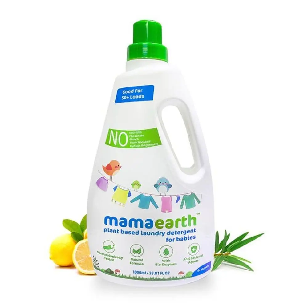 Mamaearth Mamaearth's Plant Based Baby Laundry Liquid Detergent, With Bio-Enzymes and Neem Extracts, 1000ml