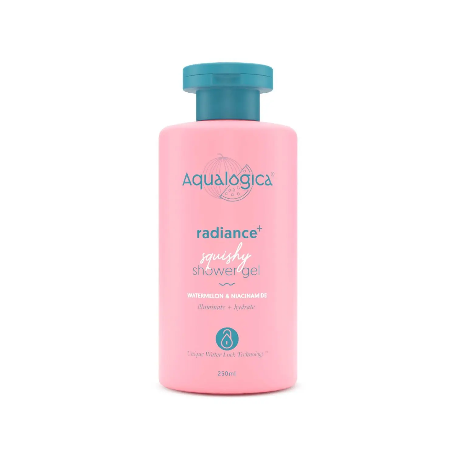 Aqualogica Radiance+ Squishy Shower Gel with Watermelon & Niacinamide for Radiant Skin - 250ml