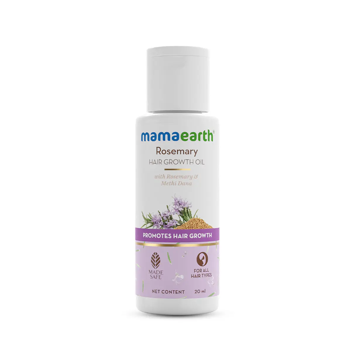 Mamaearth Rosemary Hair Growth Oil with Rosemary & Methi Dana for Promoting Hair Growth - 20 ml