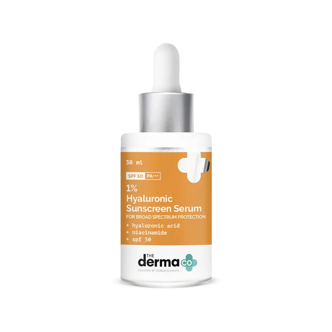 The Derma Co. 1% Hyaluronic Acid Sunscreen Serum- SPF 50 & Niacinamide For Broad Spectrum Protection