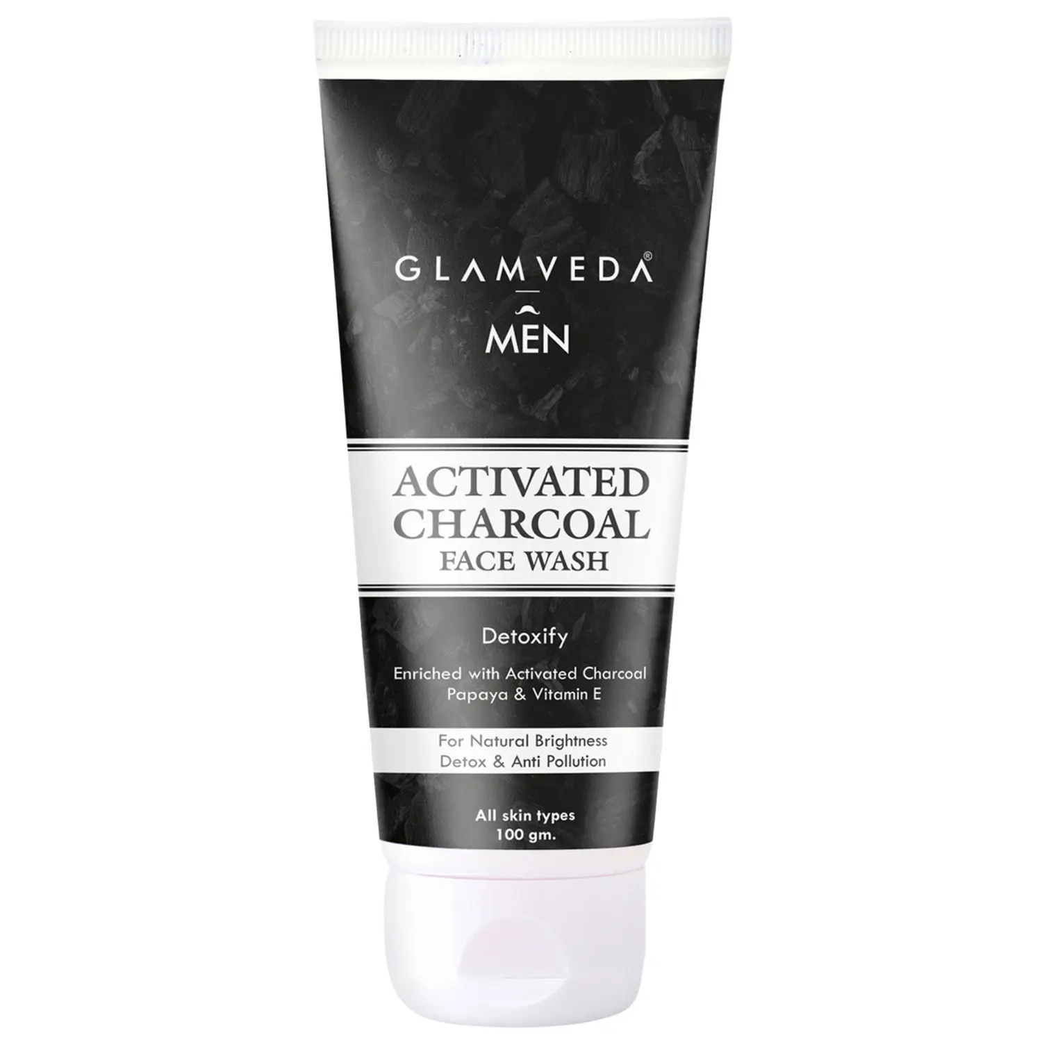 Glamveda Men Activated Charcoal Detox Face Wash (100 ml)