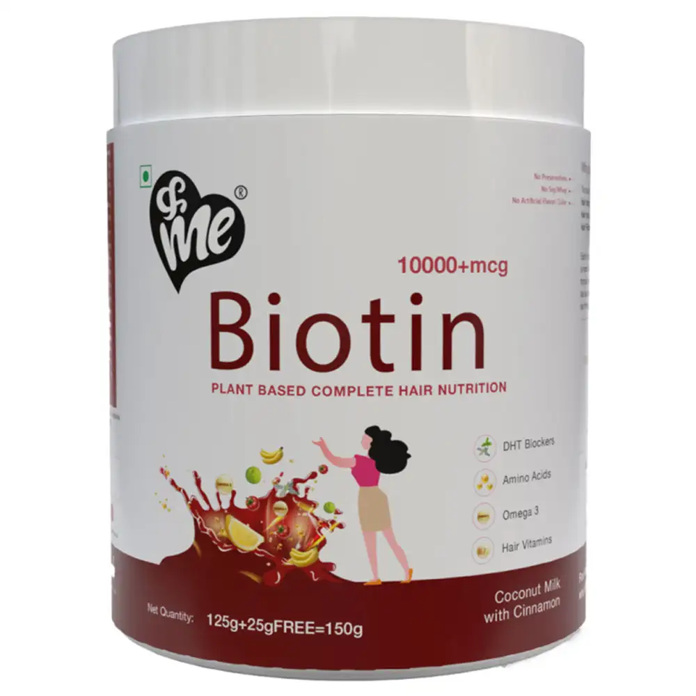 &Me Biotin Plant Based Supplement for Hair Growth,  150 g  Cinnamon & Coconut Milk