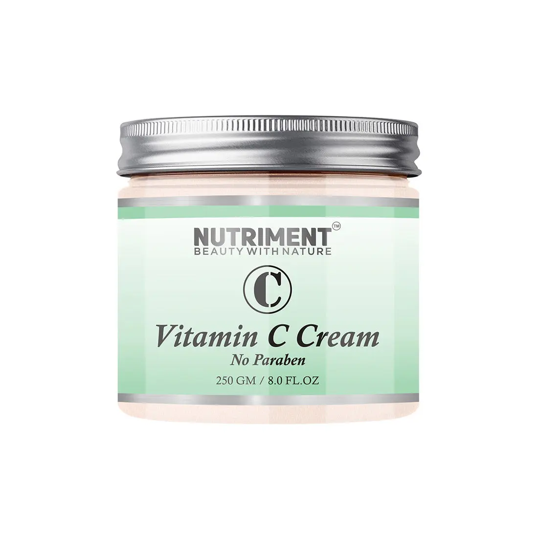 Nutriment Vitamin C Cream for Moisturizing Glowing Skin, Paraban and Sulphate Free 250gram Suitable for all skin types