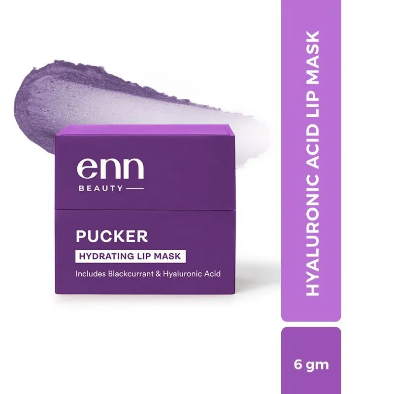 ENN Pucker Hydrating Lip Mask With Hyaluronic Acid - Blackcurrant