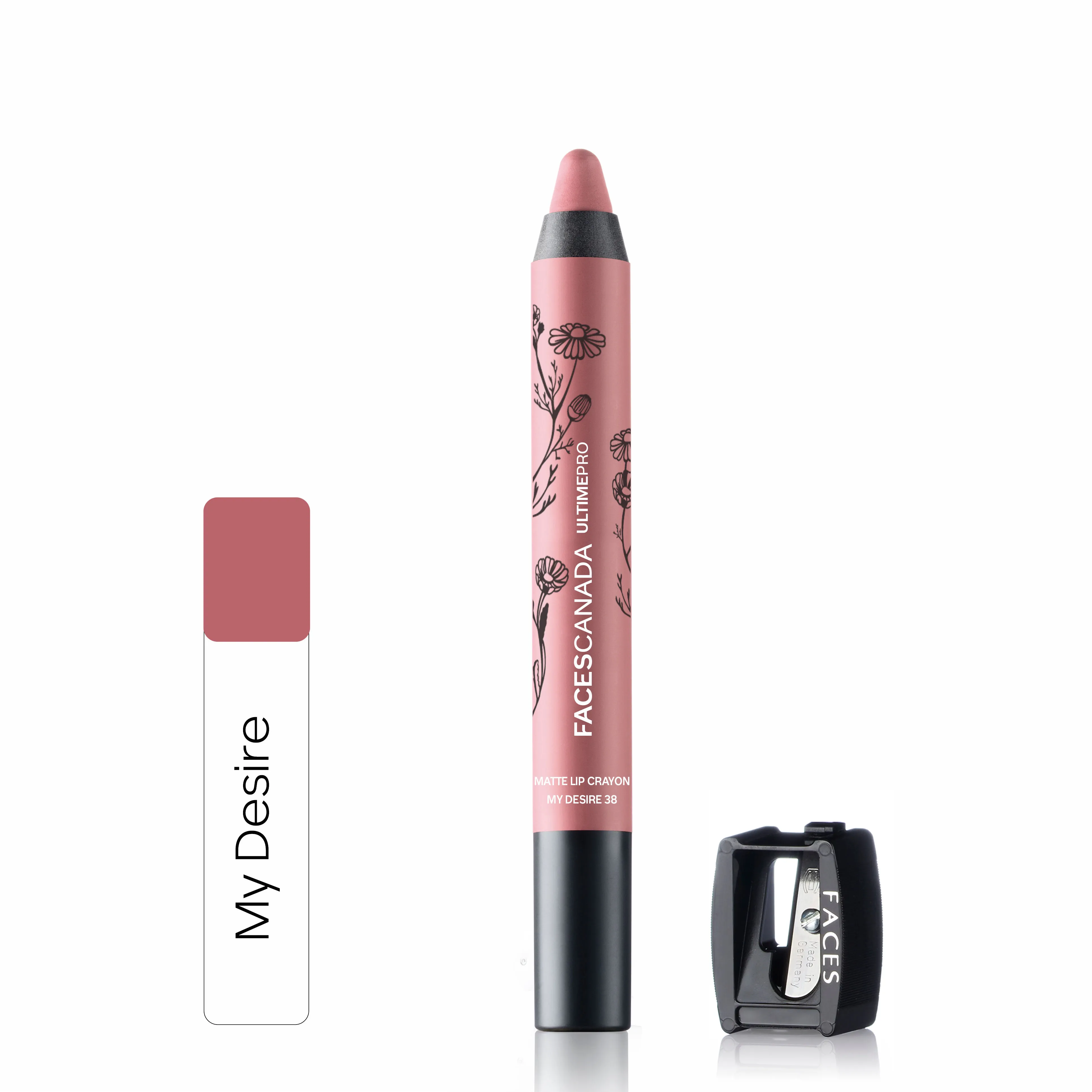 Faces Canada Ultime Pro Matte Lip Crayon With Free Sharpener - My Desire 38