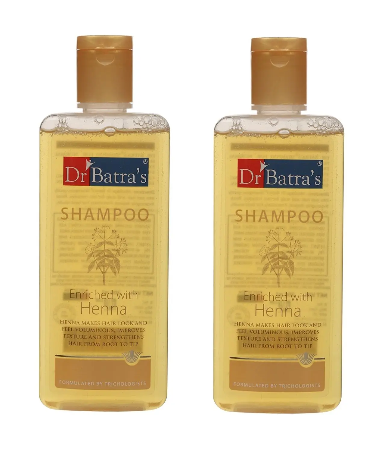 Dr Batra's Shampoo Enriched With Henna - 200 ml (Pack of 2)