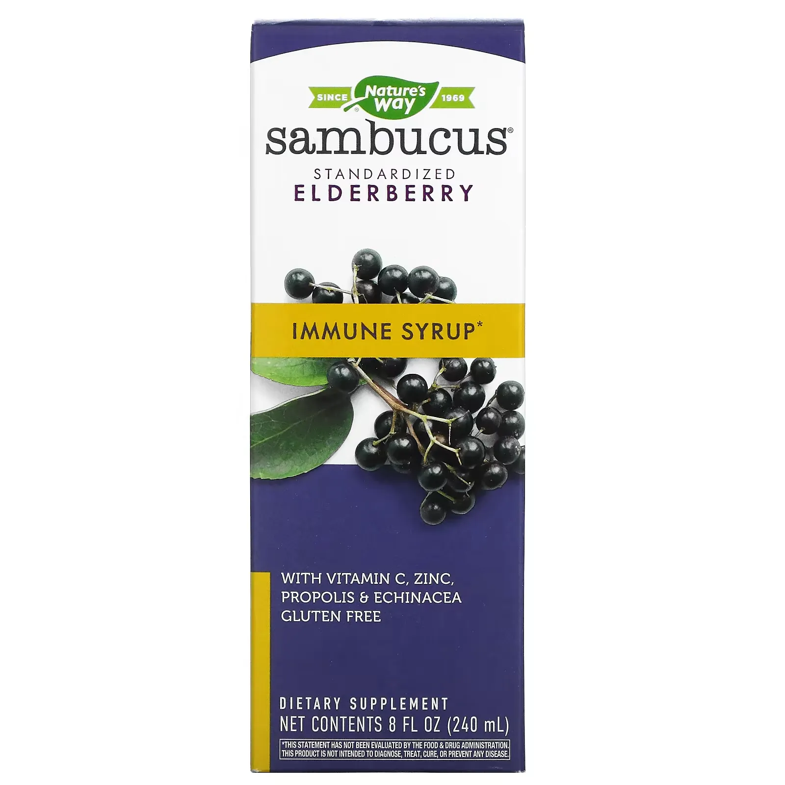 Sambucus Immune Syrup, Standardized Elderberry, 8 fl oz (240 ml)