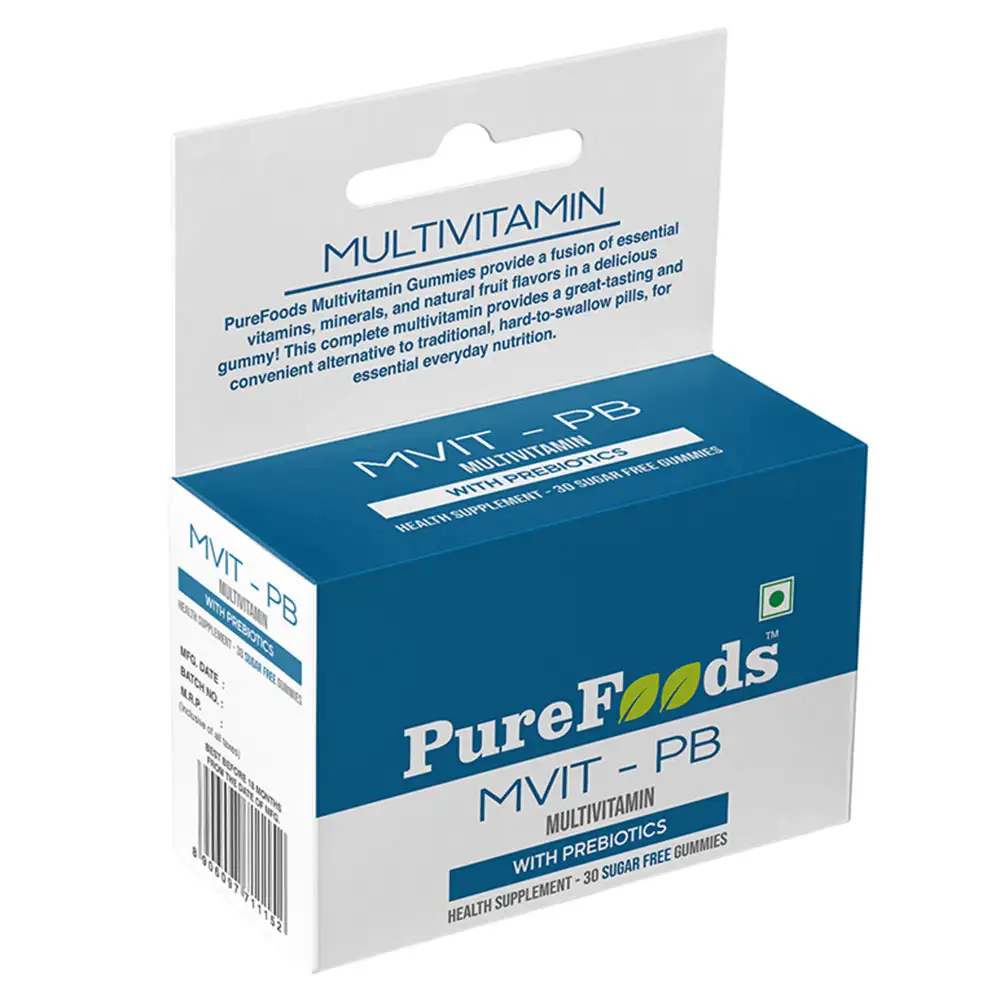 PureFoods MVIT-PB Multivitamin,  30 gummies  Mixed Fruit