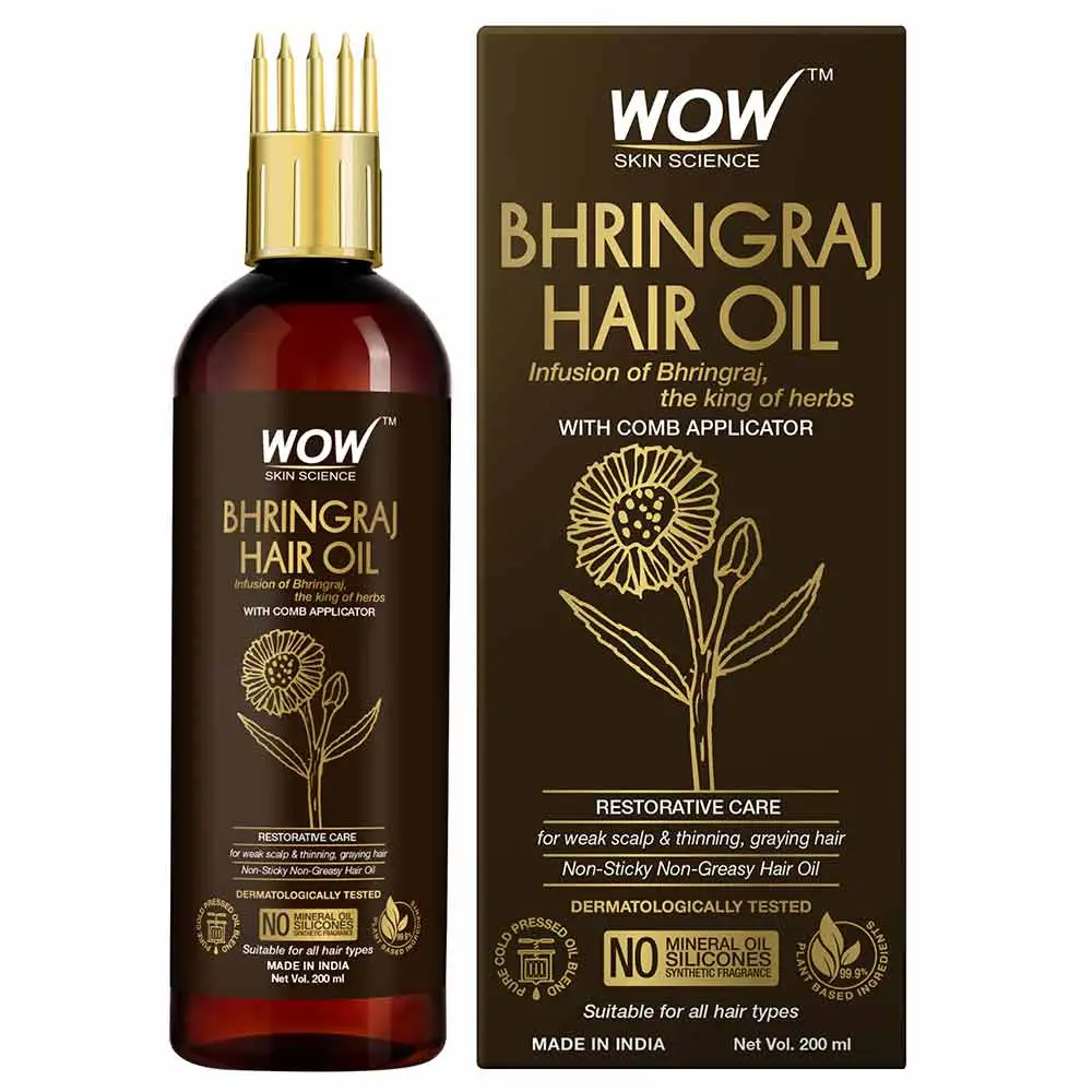 WOW Skin Science Bhringraj Hair Oil,  200 ml  for All Hair Types