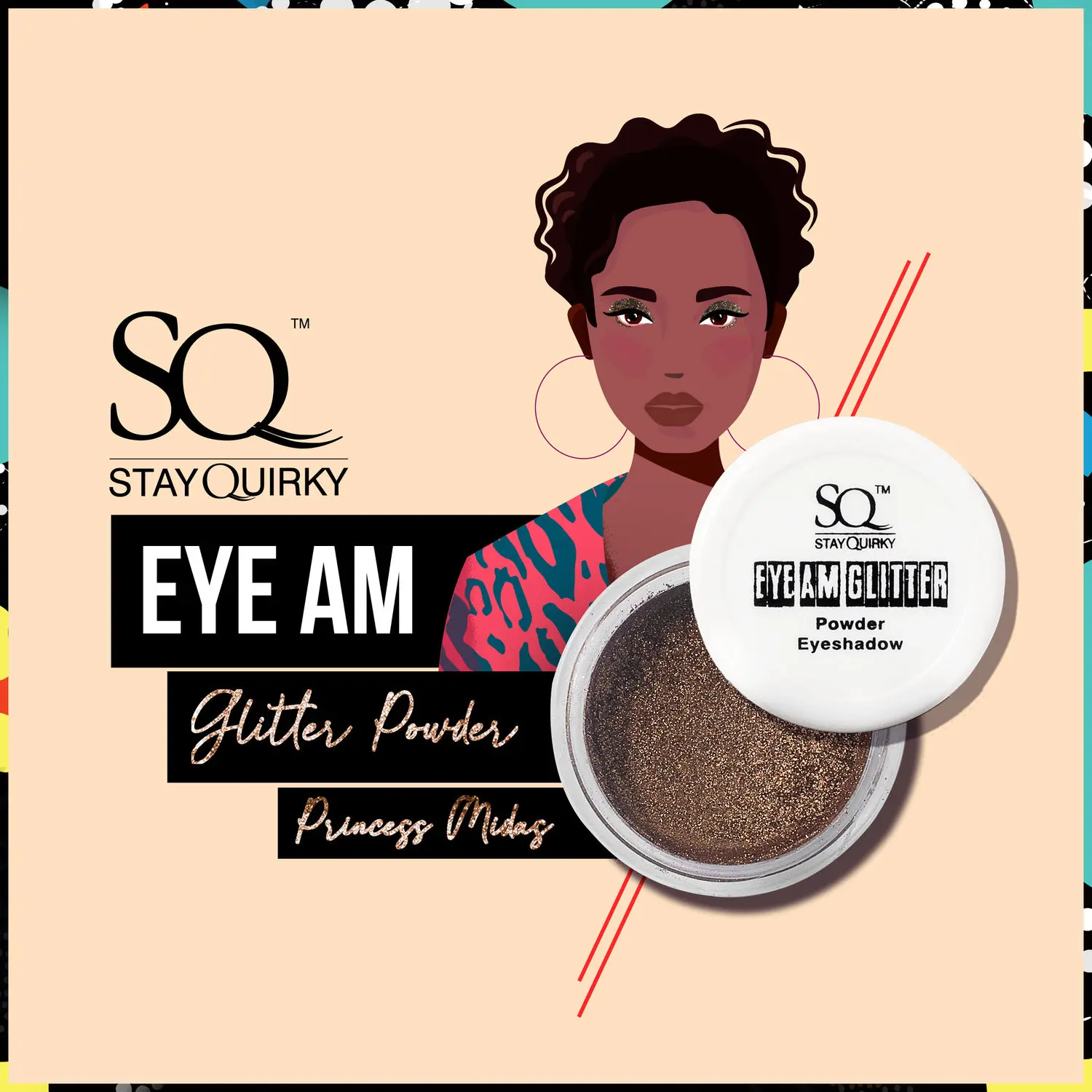 SQ Eye Am Glitter- Powder Eyeshadow - Princess Midas 11 (2.5 gm)