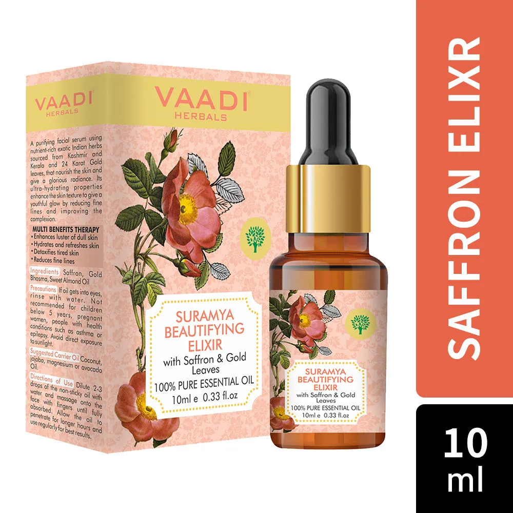 Vaadi Herbals Suramya Beautifying Elixr With Saffron Gold Leaves