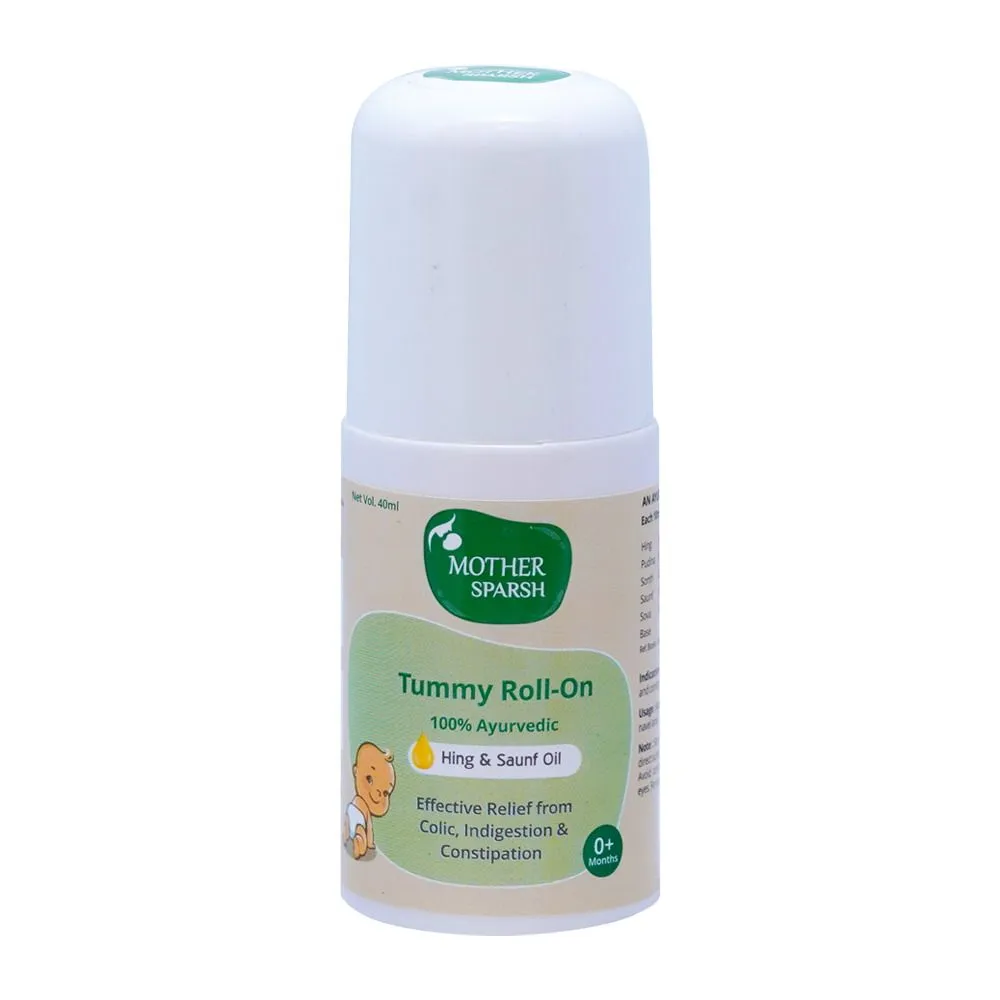 Mother Sparsh Hing Tummy Roll On For Indigestion & Colic Relief With Hing & Saunf Oil