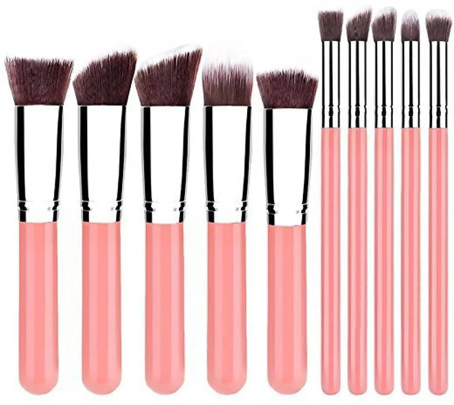 Ronzille Professional Premium Makeup brush Set of 10 Pink
