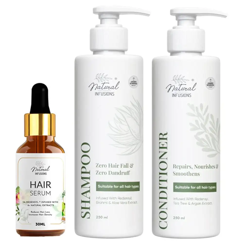 Natural Infusions Hair Care Gift Set,  3 Piece(s)/Pack  Hair Serum, Shampoo, Conditioner