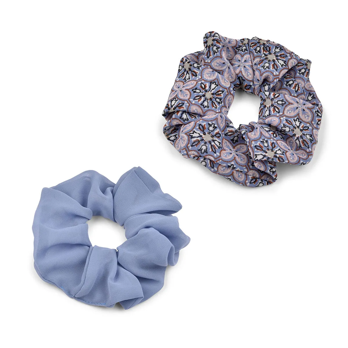 Toniq Set Of 2 Navy And Grey Hair Scrunchie For Women.(osxxih46)