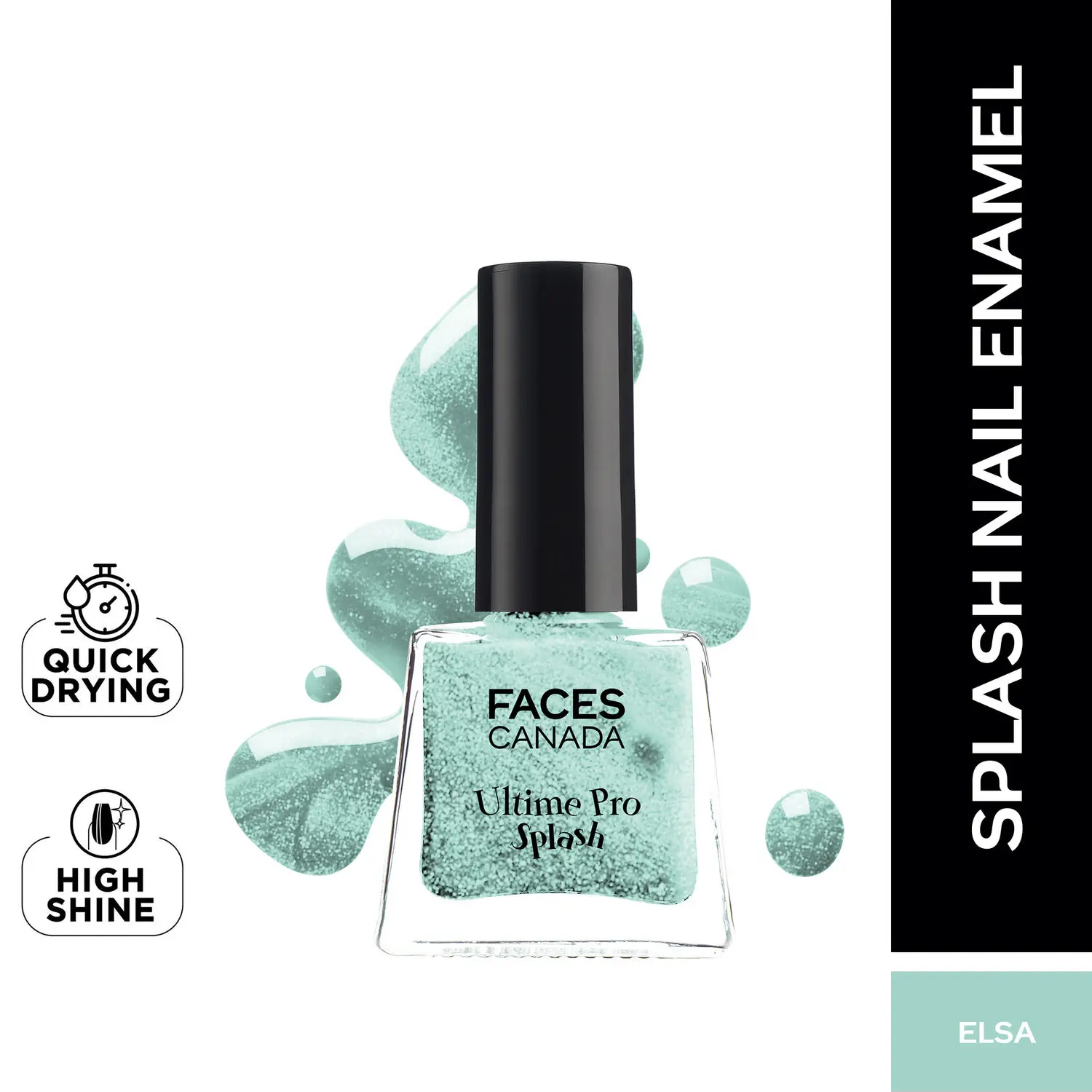 Faces canada Ultime Pro Splash Nail Enamel I Quick-drying I Longlasting I Chip-defiant I Smooth application I Elsa 39 5ml