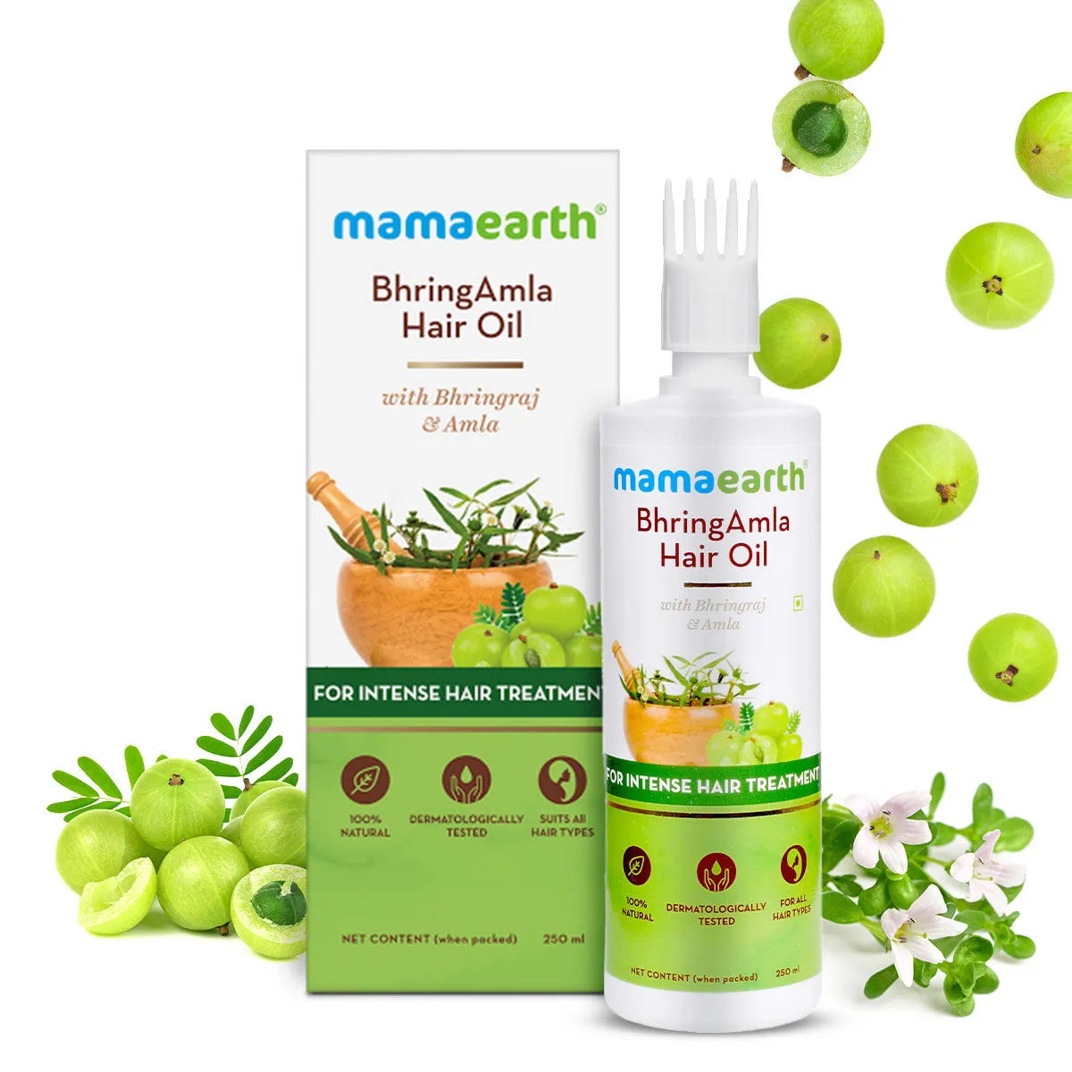 Mamaearth BhringAmla Hair Oil with Bhringraj & Amla for Intense Hair Treatment