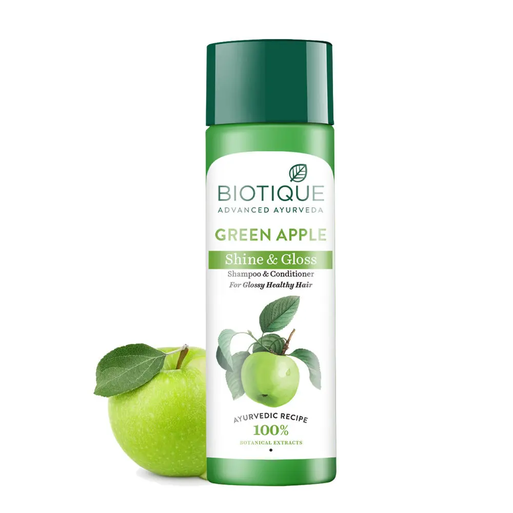 Biotique Green Apple Shine & Gloss Shampoo & Conditioner (190 ml)