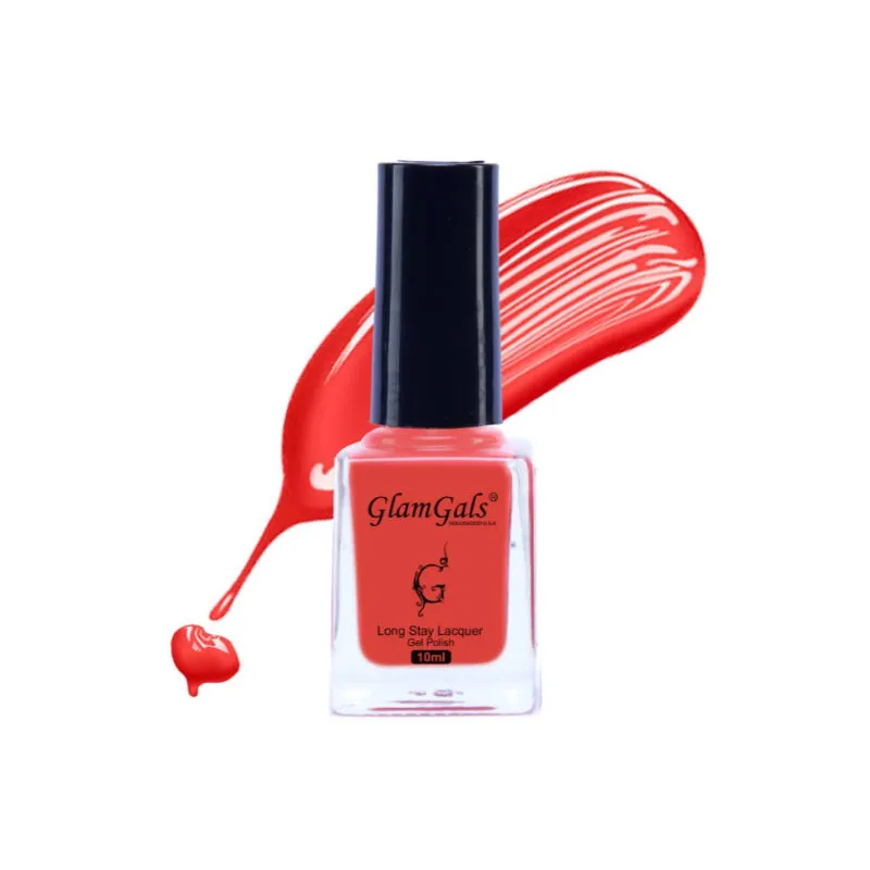 GlamGals Long Stay Lacquer,pastel Nail Polish - Coral Illusion