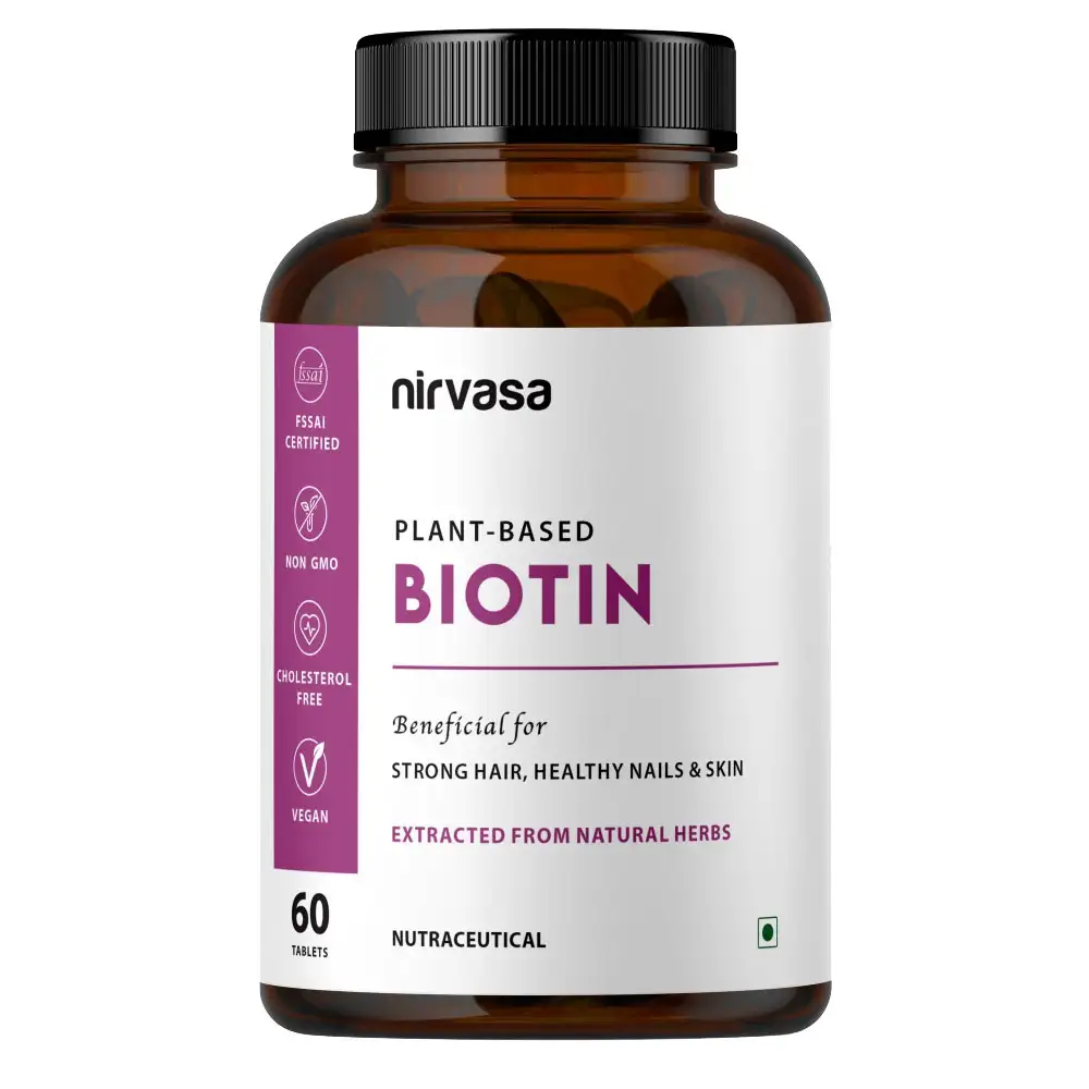 Nirvasa Plant-Based Biotin,  60 tablet(s)  Unflavoured